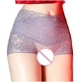 thumbnail image 1 of Zpanxa Womens Underwear, Sexy Underwear for Women, High Waist Sexy Lace Open Transparent Mesh Panties Briefs Gray M, 1 of 7
