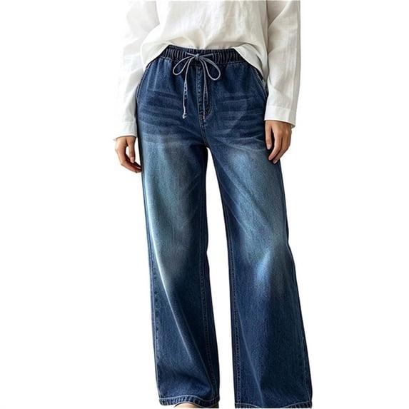 Zpanxa Womens Work Pants Elastic Waist with Pockets Relaxed Solid Uniform Pants Wine S