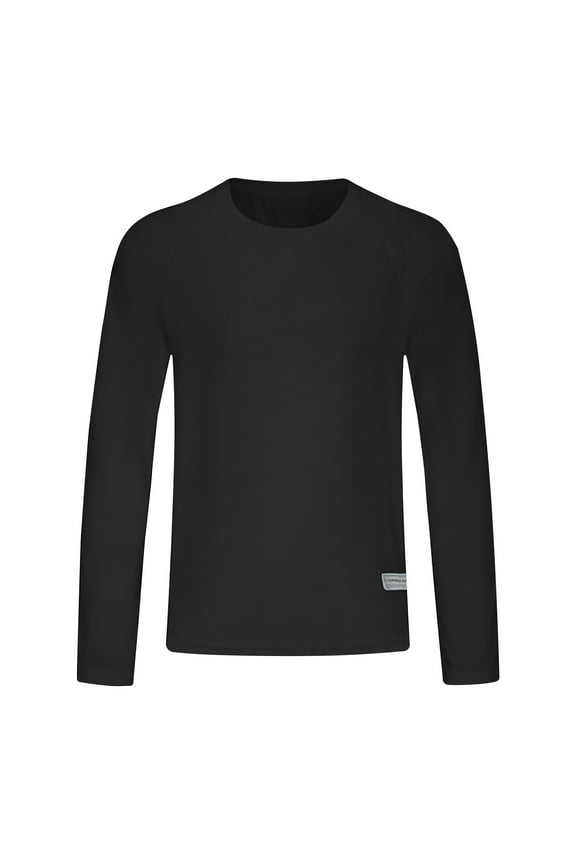 Workout Shirts for Men Athletic Running Gym Quick Dry Long Sleeve T-Shirts Solid Color Lightweight Breathable Moisture Wicking Tees Black XXL