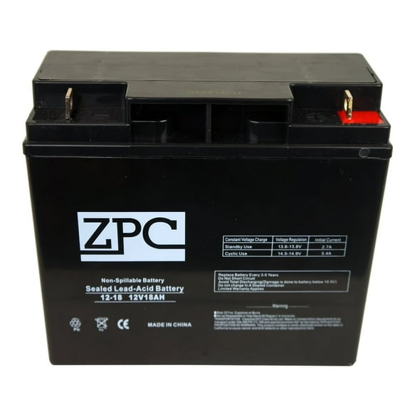 Zpc Battery Chrome Battery 12V (12 Volts) 18Ah Ups Battery replaces 20Ah Bb Battery Hr22-12, Hr2212