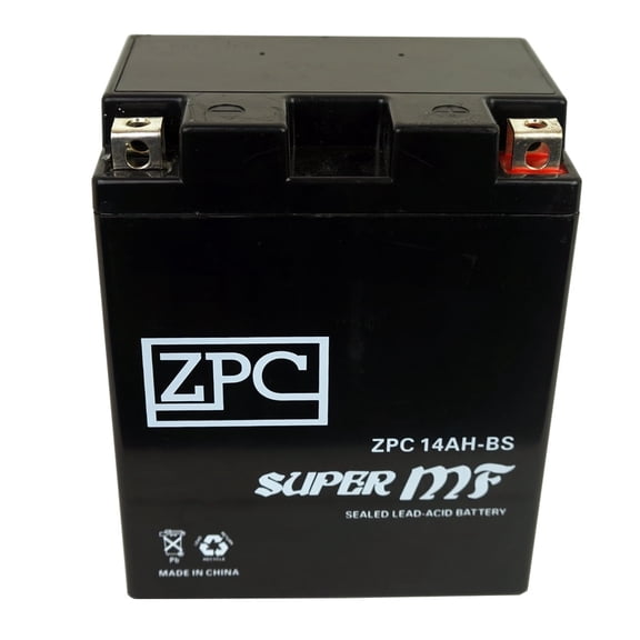 Zpc Battery Zpc Battery Ytx14ah-bs (14ah-bs 12 Volts,12 Ah, 210 Cca) Atv Battery for Polaris Magnum, Trail Boss 330cc 03-'09