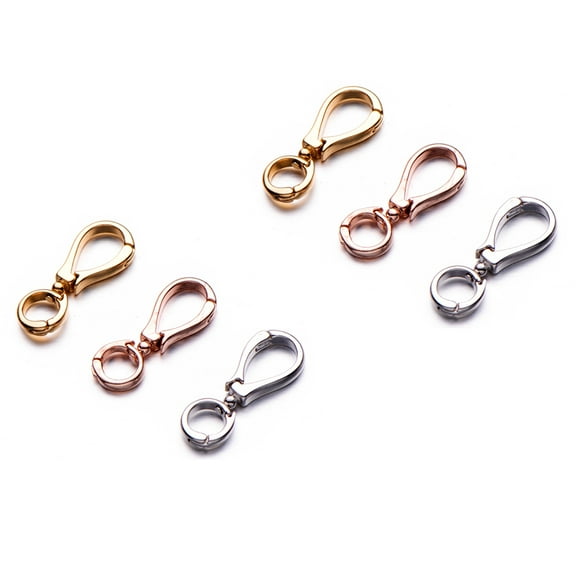 Zpsolution Double Opening Interchangeable Pearl Enhancer Connector Shortener Pendant Bail Clasp Infinity Figure Eight Shaped Silver/Gold/Rose Gold