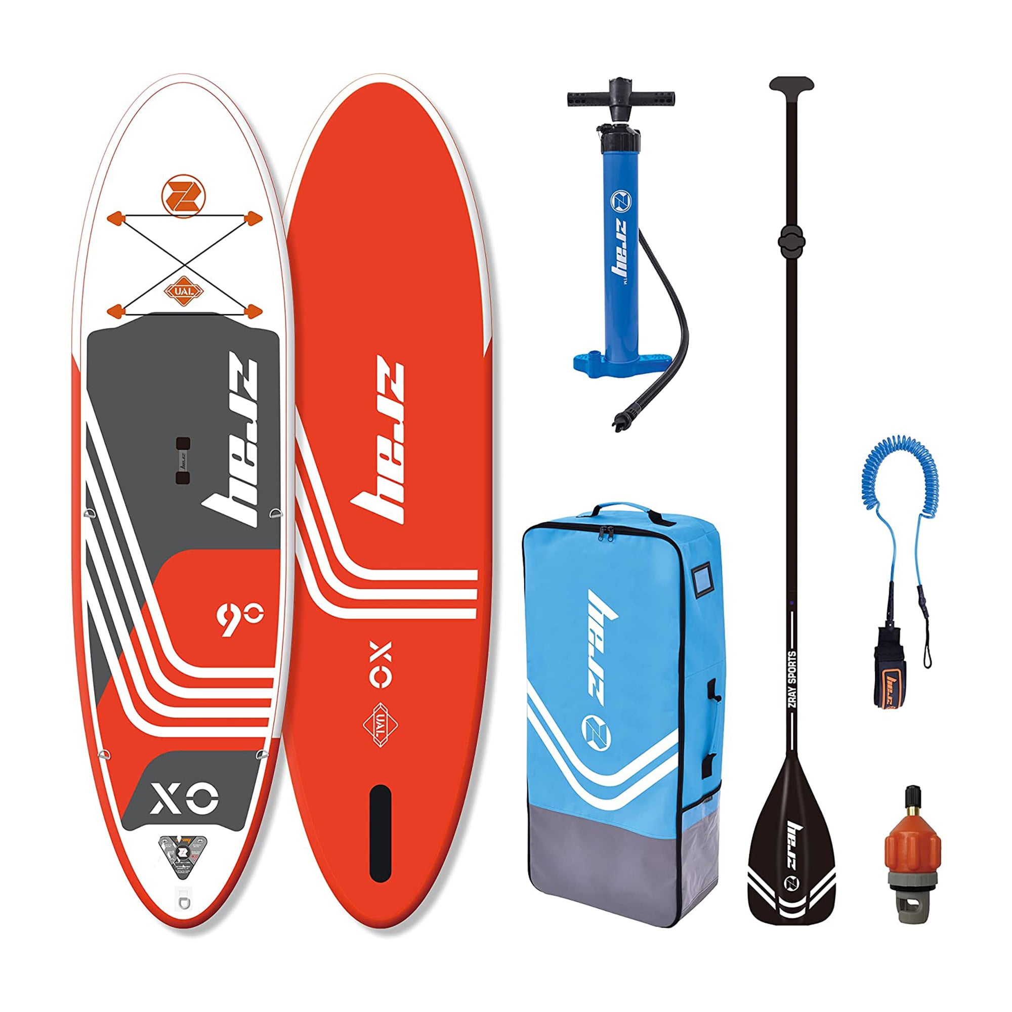 Zray 9' X-Rider Youngr X0 Inflatable Paddle Board Kit, Red/White -