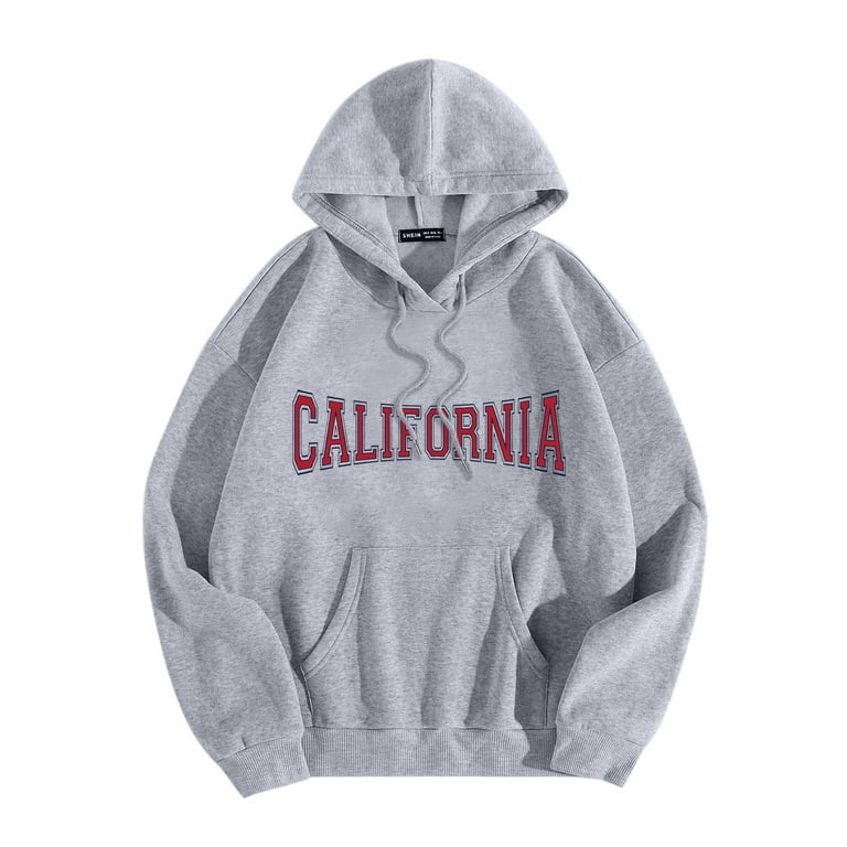 Letter Printed Hooded Long Sleeve Sweater Letter Printed Hooded Long Sleeve Sweater