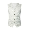 thumbnail image 1 of Zrbywb New Fashion Men Vest Mens Business Formal Dress Casual Wedding Banquet V Neck Sleeveless Embroidered Slim Fit Jacket Suit Ves, 1 of 9