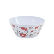 Zrike Brands Hello Kitty Christmas Winter Melamine Dinnerware Hot Cocoa & Candy Canes, 12" Serving Bowl
