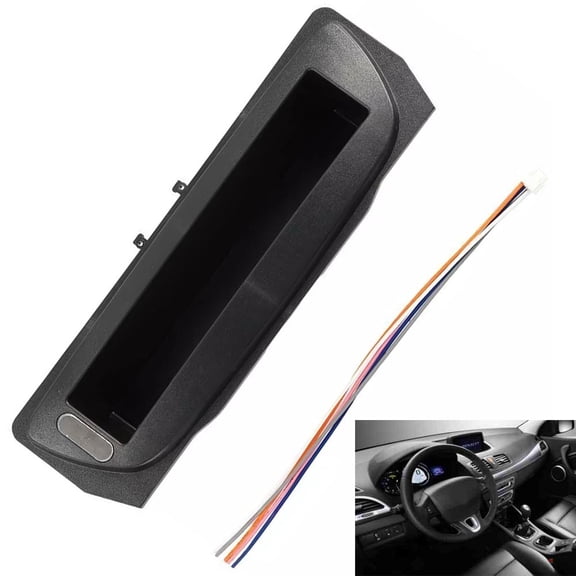 Zriyin For Megane 3 2009-2013 Car Frame Fascia Storage Box Car Radio CD Box Dash Trim, B