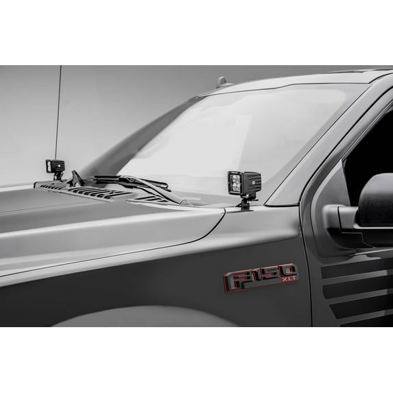 Zroadz Z365711 Hood Hinge Led Bracket Fits 18 23 Fits/For F 150 Fits select: 2018-2022 FORD F150, 2023 FORD F150 SUPER CAB