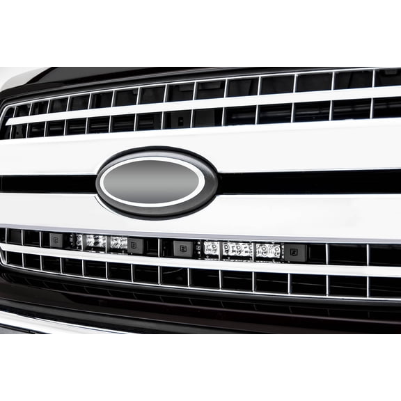 2018-2020 Ford F-150 XLT, Lariat OEM Grille LED Kit with (2) 6 Inch LED Straight Single Row Slim Light Bars - PN #Z415711-KIT