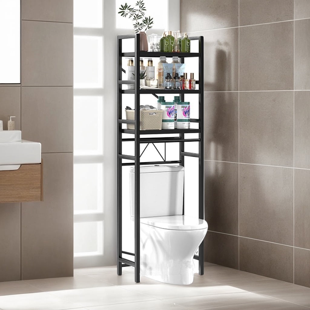 Zrodlmo Over The Toilet Storage Shelf, 3-Tier Freestanding Steel ...