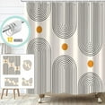 thumbnail image 1 of Zrodlmo Shower Curtain and Rug Set, 16pc Anti-Mold Quick-Dry Modern Bathroom Decor Set Machine Washable, 72" x 72", Beige, 1 of 9