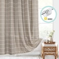 thumbnail image 1 of Zrodlmo Boho Farmhouse Shower Curtain with Hooks Rustic Cottagecore Fabric Bathroom Curtain with Tassels, 72" x 72", Coffee, 1 of 8
