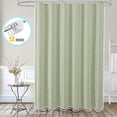 thumbnail image 1 of Zrodlmo Boho Farmhouse Shower Curtain with Hooks Rustic Cottagecore Fabric Bathroom Curtain with Tassels, 72" x 72", X Green, 1 of 9