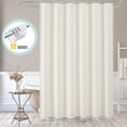 thumbnail image 1 of Zrodlmo Boho Farmhouse Shower Curtain with Hooks Rustic Cottagecore Fabric Bathroom Curtain with Tassels, 72" x 72", X White, 1 of 9
