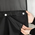 thumbnail image 1 of Zrodlmo Water-Repellent Fabric Snap-in Shower Curtain Liner, Machine Washable, 70"x 54", Black, 1 of 6