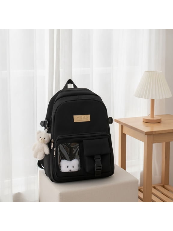 Back to School Backpacks for Teens Zrova Nylon Backpack Set w/4 Folders 12 Markers School Travel Daily Commute