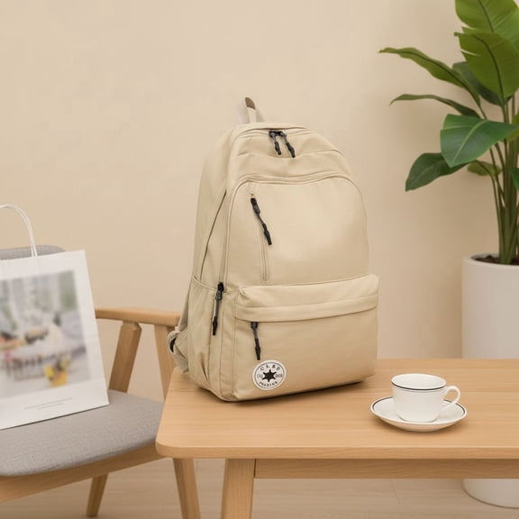 Back to School Backpacks for Teens Zrova Solid Color Casual Backpack Set School Travel Daily Commute