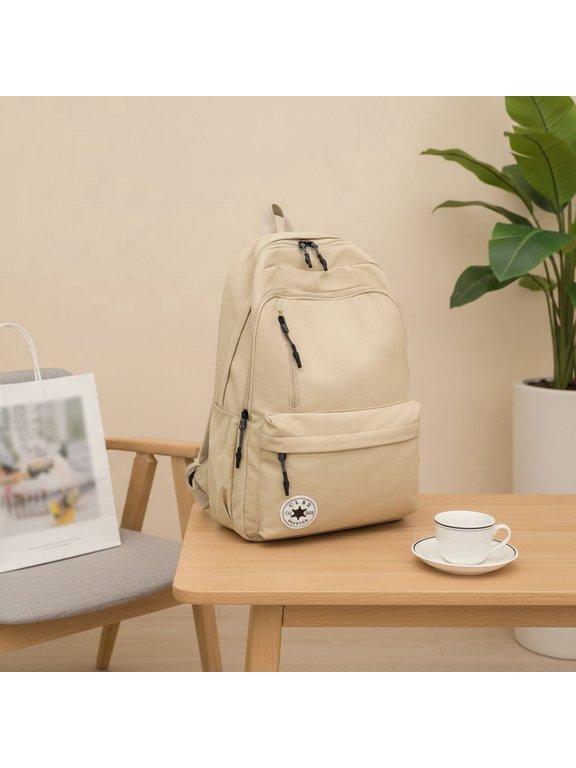 Back to School Backpacks for Teens Zrova Solid Color Casual Backpack Set School Travel Daily Commute