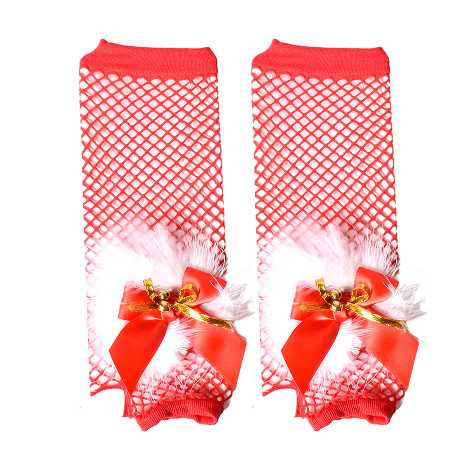 Zruodwans Breathable Gloves 1 Pair Christmas Mesh Gloves Women