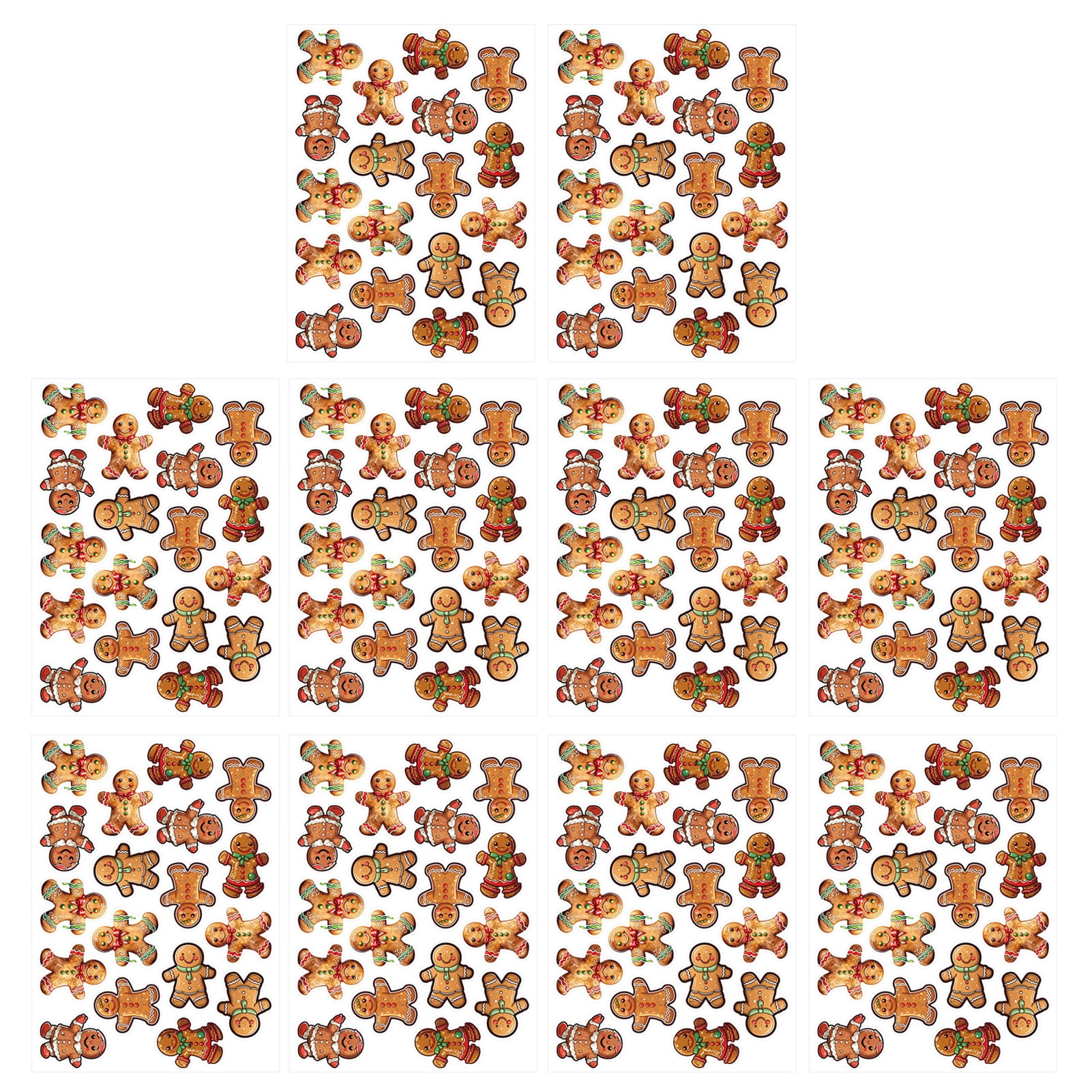 Zruodwans Christmas Wall Decals Festive Christmas Stickers 10 Sheets