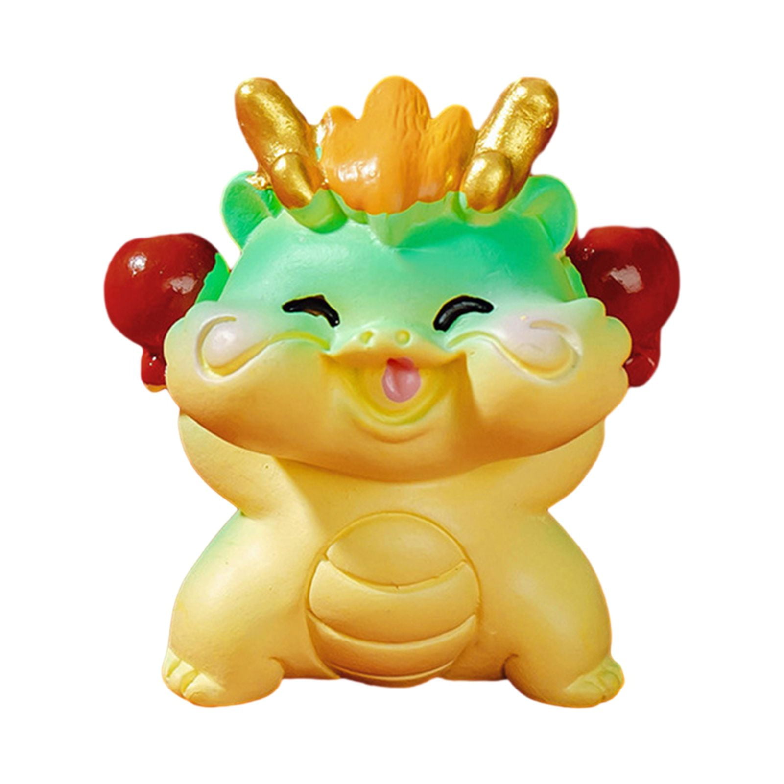 Zruodwans Colorful Dragon Ornament Cartoon Dragon Miniature Statue