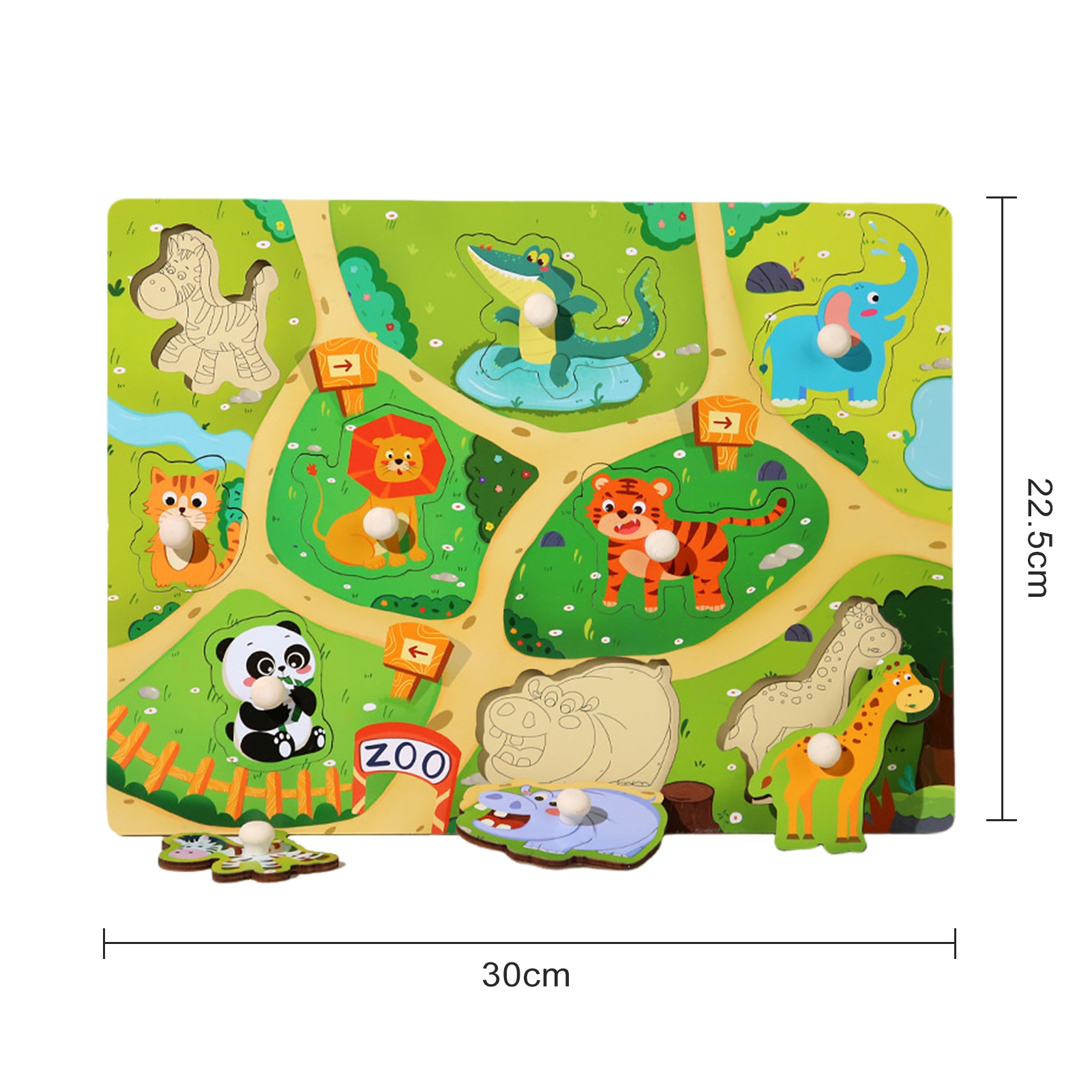 Zruodwans Fruit Puzzle for Toddlers Wooden Toy Puzzle Interactive Fun