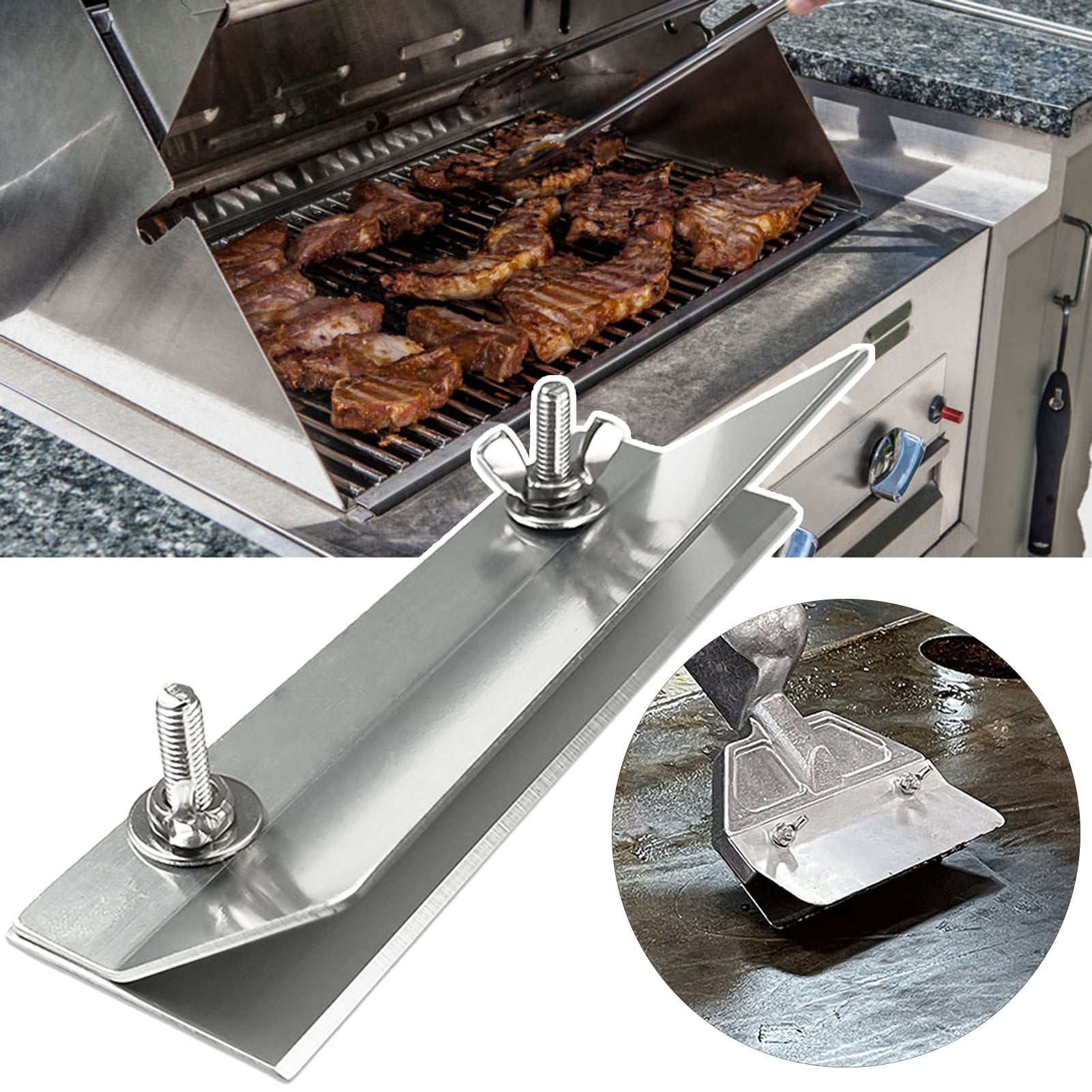 Zruodwans Grill Scraper Replacement Blade Stainless Steel Grill Scraper