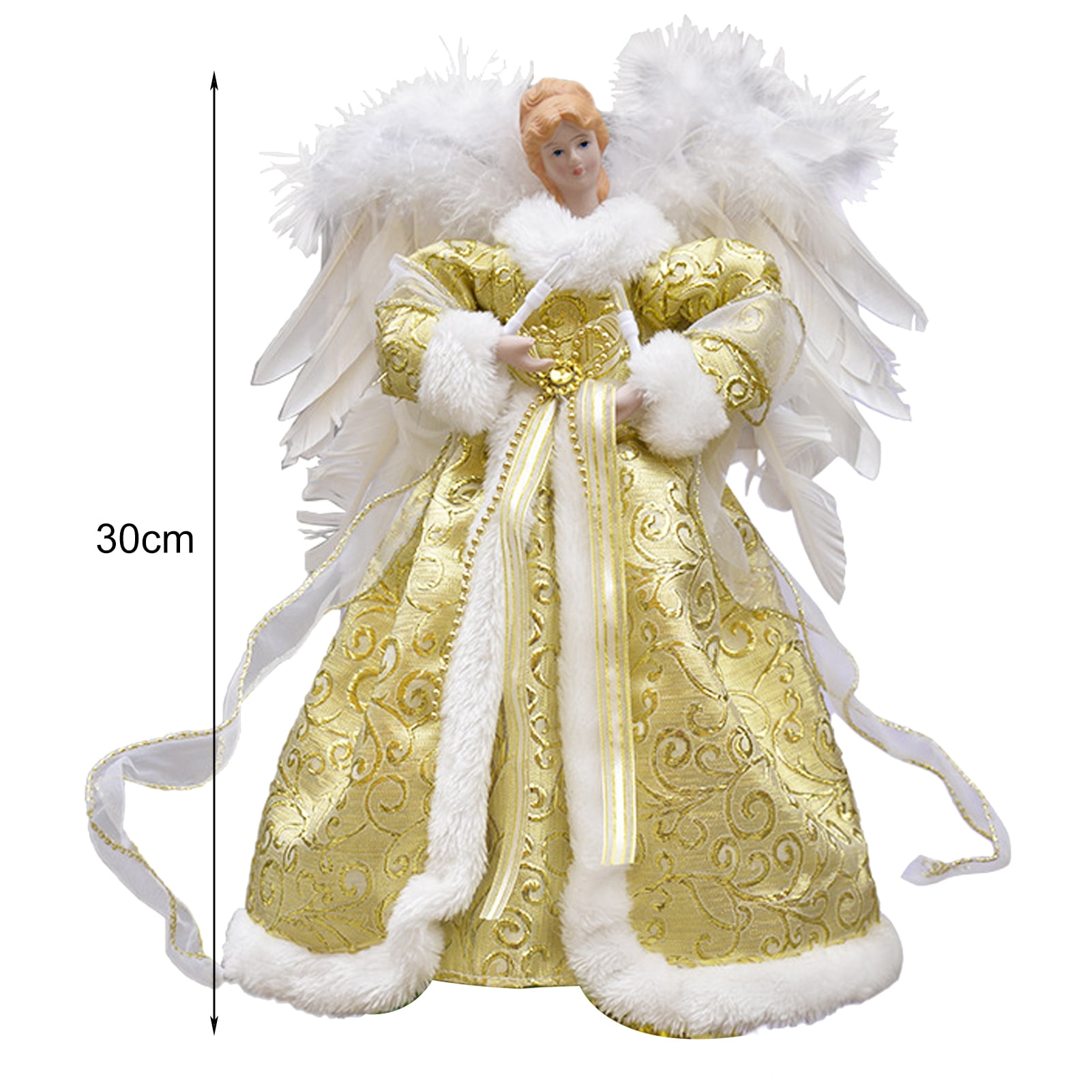 Zruodwans Lightweight Tree Topper Christmas Angel Topper Illuminated