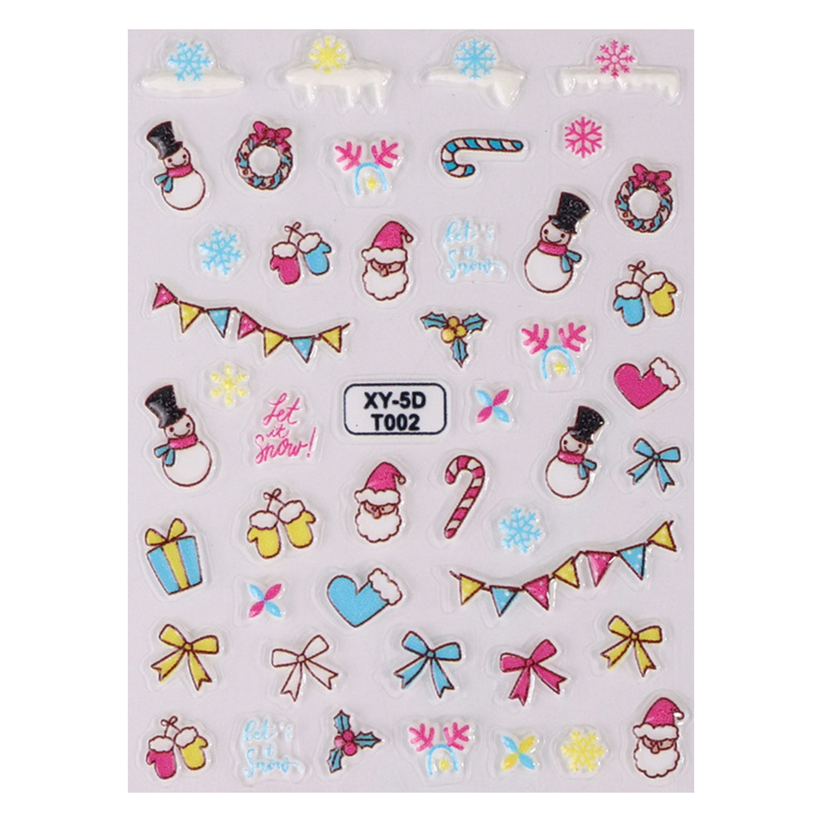 Zruodwans Nail Art Stickers for Moms 1 Sheet Christmas Nail Sticker 5d