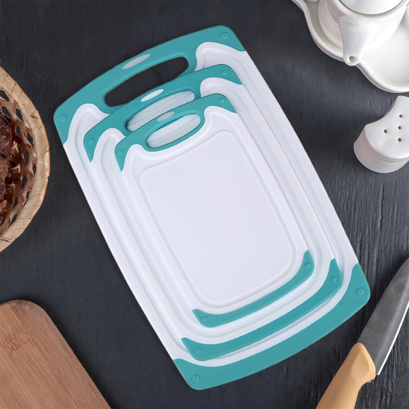 Zruodwans Nonmoldy Cutting Board Chopping Board Set Nonslip