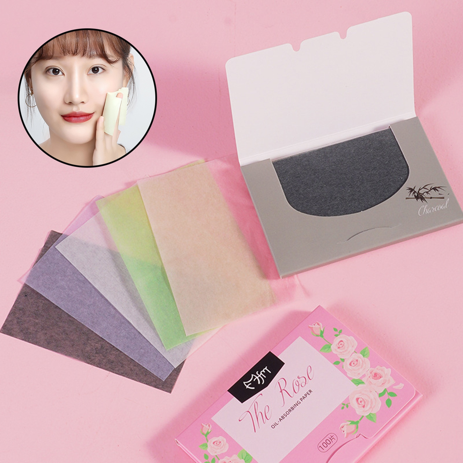 Zruodwans Teen Oil Blotting Cloth 2 Boxes Oilabsorbing Paper Face