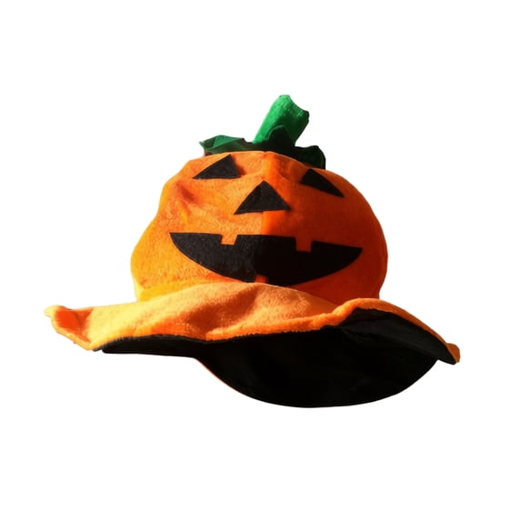 ZsaeSM Halloween Pumpkin Hat for Women Funny Novelty Cute Hat with Wide Brim Performance Cosplay Cap for Trick or Treat Party