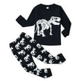 thumbnail image 1 of Zshosam 2 Piece Pajama Set for Boys and Girls Snug Fit Sleepwear Matching Family Pajamas(Navy,2-3 Years), 1 of 8