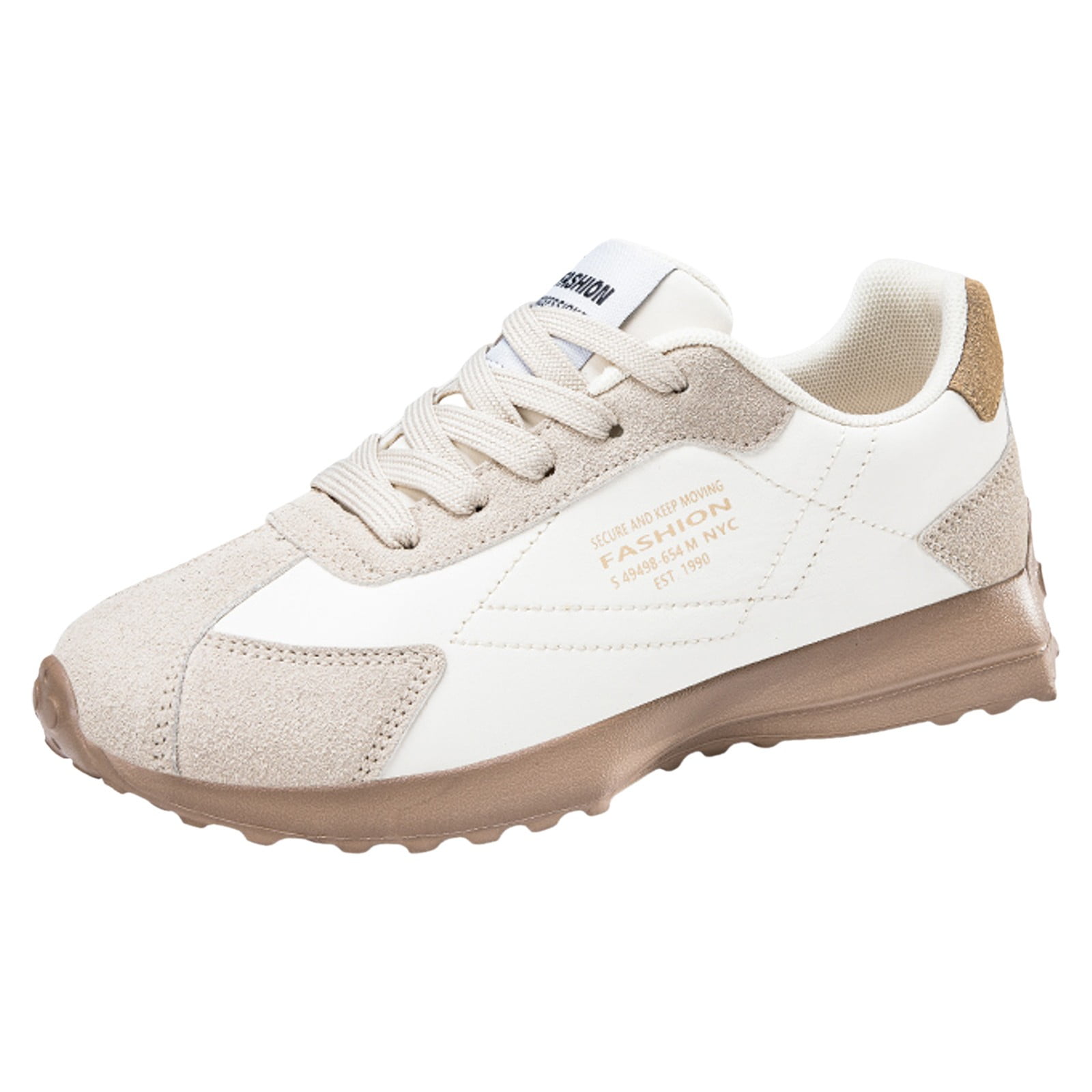 2024 Sneakers for Women Casual Walking Shoes Comfortable Tennis Running Fashion Shoes(Beige,Size40)