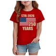 thumbnail image 1 of Zshosam 4th of July Girls Tshirt American Flag Shirts for Women 4th of July T-Shirt USA Print Patriotic Shirt Stars and Stripes Tees Size 9T 10T,(Red 9-10 Years), 1 of 5