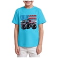 thumbnail image 1 of Zshosam 4th of July Boys Shirts Shirt Kids Shirts for Boys Girls Crewneck Short Sleeve Tee Size 11T 12T,(Sky Blue 11-12 Years), 1 of 4