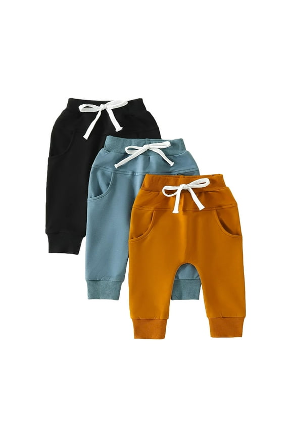 Athletic Joggers for Toddler Boys Boys Jogger Active Sweatpants - Youth Soft Athletic Joggers Size 12 18 Months,(Black 12-18 Months)