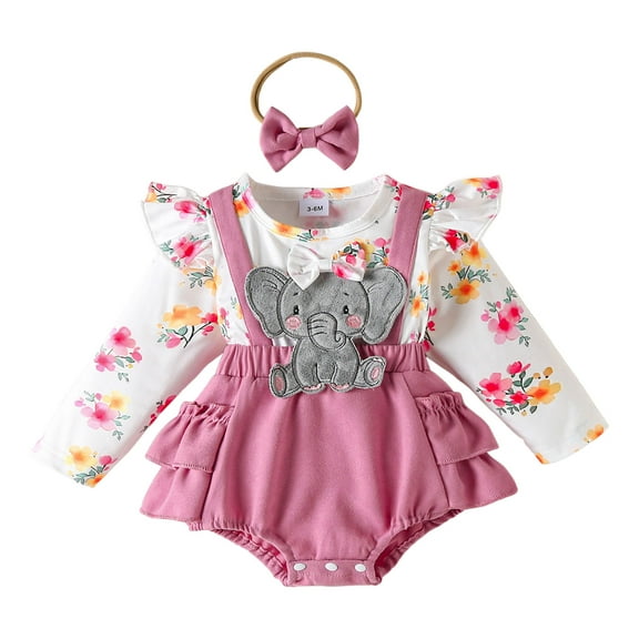 Zshosam Baby Bodysuits Unisex Infant Baby Girl Romper Dress Baby Dress Romper Flowers Lace Fall Winter Clothes Size 0 3 Months,(Red 0-3 Months)