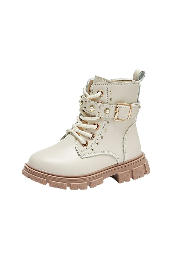 Baby Boots for Baby Girl Cowgirl Cowboy Boots for Girls Little Kids Mid Calf Zipper Pointed Toes Low Heel Western Embroidery Toddler to Big Kid Size 10.5,(Beige Little Kids 10.5)