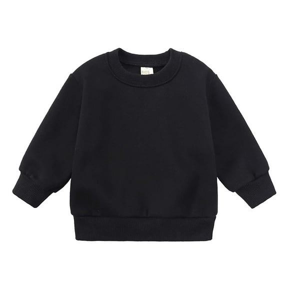 Zshosam Baby Boy Clothes Neutral Sweatshirt and Pants Set to Little Kid,Black 18-24 Months