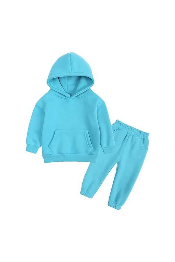 Baby Boy Fall Clothes Toddler Infant Baby Boy Clothes Long Sleeve Hoodie Sweatshirts & Pants Set Fall Winter Outfits Size 18 24 Months,(Sky Blue 18-24 Months)