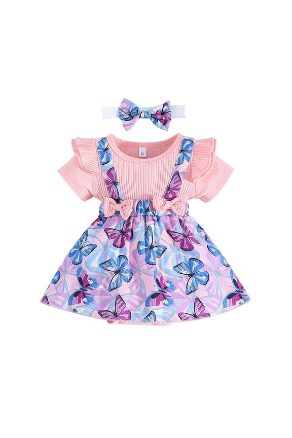 Baby Boy Girl Romper Summer Clothing Baby Girls One Packs Breathable Romper with Sleeves Romper Newborn To Infant Size 0 3 Months,(Pink 0-3 Months)