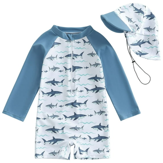 Zshosam Baby Boy One Piece Swimsuit Boys Full Body Rash Guard Bathing Suit Sun Protection Zip Up One Piece Sunsuit Size 2T 3T,(Grey 2-3 Years)
