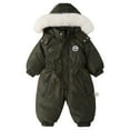 thumbnail image 1 of Zshosam Baby Boy Snowsuit Baby Newborn Baby Snowsuit Romper Winter Warm Coat Infant Fleece Jumpsuit for Girls Boys Size 4T 5T,(AG 4-5 Years), 1 of 8