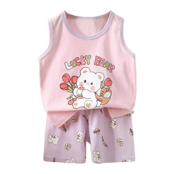 Zshosam Baby Boy Summer Outfit Set Baby Boy Summer Clothes Striped Tank Tops and Shorts Newborn Boys Spring Summer Outfit Size 9 18 Months,(Pink 9-18 Months)