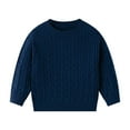 thumbnail image 1 of Zshosam Baby Boy Sweater Toddler Baby Boy Girl Long Sleeve Crewneck Pullover Sweater Casual Clothes Size 6T 7T,(Blue 6-7 Years), 1 of 5