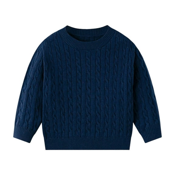 Zshosam Baby Boy Sweater Toddler Baby Boy Girl Long Sleeve Crewneck Pullover Sweater Casual Clothes Size 6T 7T,(Blue 6-7 Years)