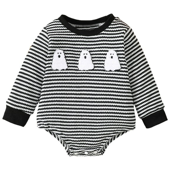 Zshosam Baby Christmas Bodysuit Long Sleeve Baby Newborn Boy Girl Long Sleeve Romper Infant Fall Winter Clothes Size 3 6 Months,(Black 3-6 Months)
