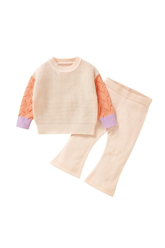 Baby Clothes Unisex Winter Newborn Clothes For Girls Baby Tops Pants Infant Girl Fall Winter Outfits Set,Pink 18-24 Months