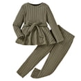 thumbnail image 1 of Zshosam Baby Clothes for Girls Winter Girls Clothes Girl Clothing Long Sleeve Top Pants Fall Winter Outfits Size 7T 8T,(AG 7-8 Years), 1 of 9